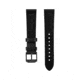 Marathon Cross Hatch 2-Piece Strap, Leather, Steel Buckle, 20mm, Black, Extra Long, WS-LT-BKBK-20-XL