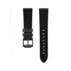 Marathon Cross Hatch 2-Piece Strap, Leather, Steel Buckle, 20mm, Black, Standard, WS-LT-BKBK-20-ST