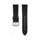 Marathon Cross Hatch 2-Piece Strap, Leather, Steel Buckle, 22mm, Black, Standard, WS-LT-BKSS-22-ST