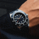 Marathon Navigator Unisex Pilot's Quartz w/ Date Blue Yonder SSNAV-D Watch, 41mm, Bi-Directional, Blue, FKM Rubber, WW194013SS-1301