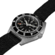 Marathon Steel Navigator Watch w/ Date SSNAV-D On Ballistic Nylon, Strap Length 12in, Black, 41 mm, WW194013SS-0102