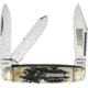 Marbles Black Stag Cattleman Whittler Black Stag Bone Series Folding Knife, Black, Black stag bone handle, KB345 / MR473