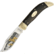 Marbles Clasp Knife Deer Folding Knife,4in,Black,Smooth Bone Handle MR366