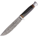 Marbles Damascus Bowie Horn Knife, 10.75in Overall, 6in Damascus Steel Blade, Jigged Horn, MR457 /EG-738