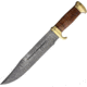 Marbles Damascus Bowie Stacked Leather Knife, 11.5 Damascus steel bowie blade, Stacked leather handle, WA0045 / MR586