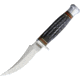 Marbles Hunter Horn Handle Knife, 9in Overall, 4.5in Satin SS Upswept Skinner Blade, Jigged Horn Handle, Brown Leather Sheath, MR450 / EG-711