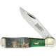 Marbles Mallard Decoy Folder Folding Knife, 4.13 mirror finish stainless clip point blade, Green smooth bone handle with duck decoy artwork u, MR583 MALLARD