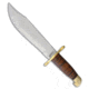 Marbles Marbles Stacked Leather Bowie Fixed Blade 10.50" Satin, Brown, Stainless Steel, adult, BHQ-92439