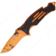 Marbles Painters Folding Knife, 3.25in Orange Finish SS Drop Point, G10 Handle, Pocket Clip, Orange And Black Handle, Integrated Bottle Opener And Pry Tip, BF210182 / MR404