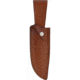 Marbles Stacked Leather Hunter Knife, 11.5in Overall, 7in Satin SS Clip Point Blade, Stacked Leather Handle, Brass Guard, Brown Leather Sheath, MR556 / SM1085