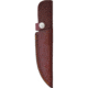 Marbles Stag Skinner SS Knife, 8.75in Overall, 4.25in Satin SS Clip Point Blade, Stag Bone Handle, SS Guard, Brown Leather Sheath, MR458 / EG-739