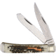 Marbles Trapper Imitation Stag Folding Knife, SS Clip/ Spey Blades, Imitation Stag Handle, KB201/ MR414 #61 SHIELD