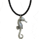 Marine Sports Seahorse Pewter Pendant with 18in Black Braided Cord, 2221-10