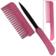 Master Cutlery BladesUSA Self Defense Comb Knife, 3 in, 3Cr13 Stainless Steel, Spear Point, Pink, PK-107P