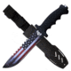 Master USA Bowie Fixed Blade Knife, 7.5 in, 3Cr13 Stainless Steel Stainless Steel, Black, MU-20-04A
