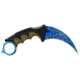 Master USA Hawkbill Fixed Blade Knife, 4 in, 3Cr13 Stainless Steel Stainless Steel, Black/Blue, MU-1142BGN