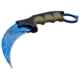 Master USA Hawkbill Fixed Blade Knife, 4 in, 3Cr13 Stainless Steel Stainless Steel, Black/Blue, MU-1142BGN