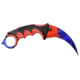 Master USA Hawkbill Fixed Blade Knife, 4 in, 3Cr13 Stainless Steel Stainless Steel, Black/Red, MU-1142BRD