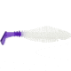 Matzuo Gaikotsu 3.5in Ribbed Swimmer 8pk, White Purple, MTZGK3.5WPRP