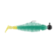 Matzuo Gaikotsu Pre-Rigged Swimmer 3.5in 3pk, 1/8th oz Green Chart Glitter, GK3.5GRNCHRT3PK