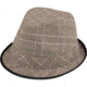 Mega Cap Fedora Hat Plaid Brown Osf 8924-BRN