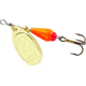 Mepps Aglia Brite In-Line Spinner, 2 1/4in, 1/6 oz, Treble Hook, Orange Body &amp; Gold Blade, AB2 OR-G