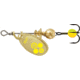 Mepps Aglia-e In-Line Spinner, 1/12 oz, Treble Hook w/Egg Gold Hot Chartreuse, BE0 GHC