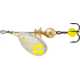 Mepps Aglia-e In-Line Spinner, 1/12 oz, Treble Hook w/Egg Silver-Hot Chartreuse, BE0 SHC