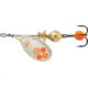 Mepps Aglia-e In-Line Spinner, 1/12 oz, Treble Hook w/Egg Silver-Hot Orange, BE0 SHO