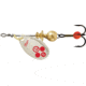 Mepps Aglia-e In-Line Spinner, 1/12 oz, Treble Hook w/Egg Silver &amp; Red, BE0 SR