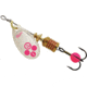Mepps Aglia-e In-Line Spinner, 2in, 1/8 oz, Treble Hook w/Egg, Silver-Hot Pink, BE1 SHP