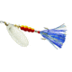 Mepps Aglia Flashabou In-Line Spinner 1/2 oz Silver-Blue/Silver, B5FT S-BLS