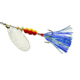 Mepps Aglia Flashabou In-Line Spinner 1/3 oz Silver-Blue/Silver, B4FT S-BLS