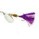 Mepps Aglia Flashabou In-Line Spinner 1/6 oz Silver-Purple/Pink, B2FT S-PPK