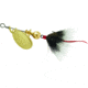 Mepps Aglia In-Line Spinner, 1/12 oz, Dressed Treble Hook, Gold Blade &amp; Gray Tail, B0ST G-G