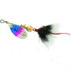 Mepps Aglia In-Line Spinner, 1/12 oz, Dressed Treble Hook, Rainbow Trout Blade &amp; Gray Tail, B0ST RBT-G