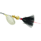 Mepps Aglia In-Line Spinner, 1/12 oz, Dressed Treble Hook, Silver Blade &amp; Black Tail, B0ST S-BK
