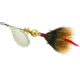 Mepps Aglia In-Line Spinner, 1/12 oz, Dressed Treble Hook, Silver Blade &amp; Brown Tail, B0ST S-BR