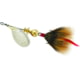 Mepps Aglia In-Line Spinner, 1/12 oz, Dressed Treble Hook, Silver Blade &amp; Brown Tail, B0ST S-BR