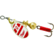 Mepps Aglia In-Line Spinner 1/12 oz, Plain Treble Hook Silver/Red/White Blade, B0 S/RW