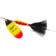 Mepps Aglia In-Line Spinner, 1/2 oz, Dressed Treble Hook, Black/Yellow/Red Blade/Black Tail, B5ST BKYR-BK
