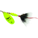 Mepps Aglia In-Line Spinner, 1/2 oz, Dressed Treble Hook, Hot Chartreuse Blade &amp; Gray Tail, B5ST HC-G