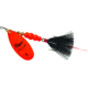 Mepps Aglia In-Line Spinner, 1/2 oz, Dressed Treble Hook, Hot Orange Blade &amp; Black Tail, B5ST HO-BK