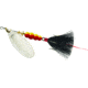 Mepps Aglia In-Line Spinner, 1/2 oz, Dressed Treble Hook, Silver Blade &amp; Black Tail, B5ST S-BK