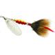 Mepps Aglia In-Line Spinner, 1/2 oz, Dressed Treble Hook, Silver Blade &amp; Brown Tail, B5ST S-BR