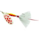 Mepps Aglia In-Line Spinner, 1/2 oz, Dressed Treble Hook, Silver/Red Dot Blade/White Tail, B5ST SRD-W