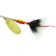 Mepps Aglia In-Line Spinner, 1/3 oz, Dressed Treble Hook, Gold Blade &amp; Gray Tail, B4ST G-G