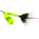 Mepps Aglia In-Line Spinner, 1/3 oz, Dressed Treble Hook, Hot Chartreuse Blade &amp; Gray Tail, B4ST HC-G