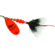 Mepps Aglia In-Line Spinner, 1/3 oz, Dressed Treble Hook, Hot Orange Blade &amp; Gray Tail, B4ST HO-G