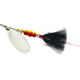 Mepps Aglia In-Line Spinner, 1/3 oz, Dressed Treble Hook, Silver Blade &amp; Black Tail, B4ST S-BK